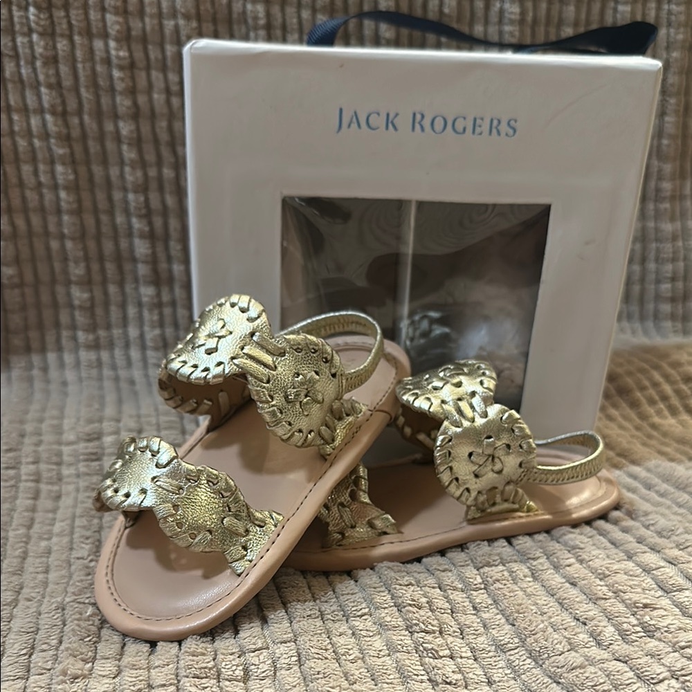 Jack Rogers Metallic Gold Sandals